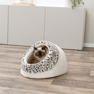 Trixie Kattenmand Iglo Leo Soft Pluche Creme / Panterprint