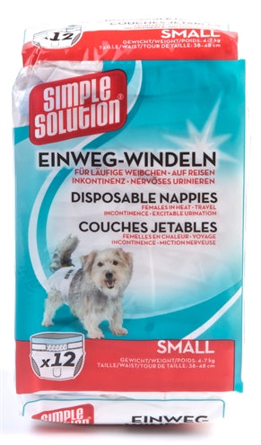 Simple Solution Wegwerp Honden Luier Medium 12 St 41-53 Cm
