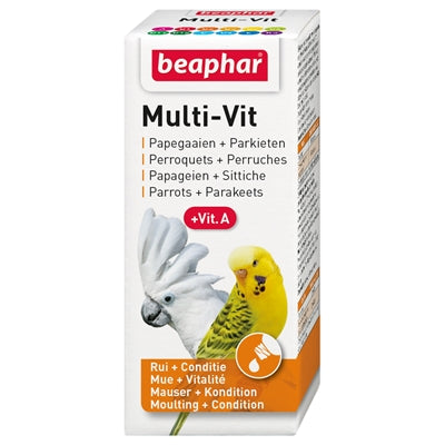 Beaphar Multi-Vit Papegaai En Grote Parkieten 50 Ml