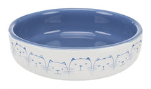 Trixie Voerbak / Drinkbak Kat Platte Neus Lichtblauw / Wit