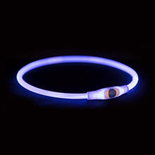 Trixie Lichtgevende Halsband Usb Flash Light Oplaadbaar Tpu Blauw 40X0,8 Cm