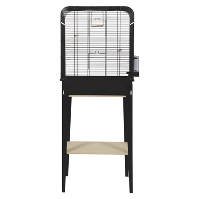 Zolux Vogelkooi Chic Loft Met Meubel Zwart 124X44,5X28 Cm
