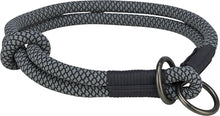 Trixie Halsband Hond Soft Half-Slip Zwart / Grijs 30X0,6 Cm
