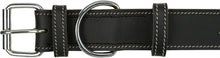 Trixie Rustic Vetleer Halsband Hond Heartbeat Zwart 34-40X3 Cm