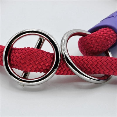Morso Half Slip Halsband Hond Regular Rope Gerecycled Red Velvet Rood 55X1 Cm