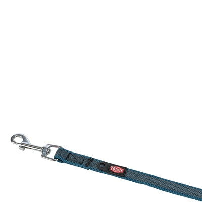Trixie Hondenriem Sleeplijn Met Rubber Anti Slip Petrol Blauw L/Xl 5 Mtr X 1,7 Cm