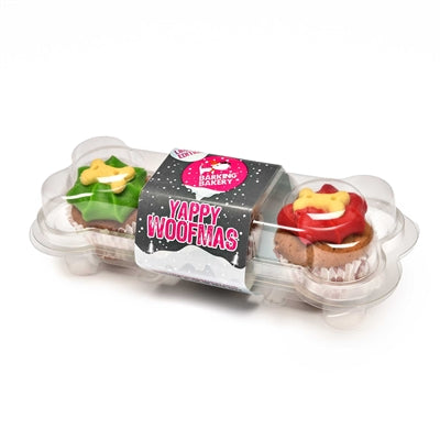 The Barking Bakery Christmas Yappy Mini Iced Woofins Trio Assorti