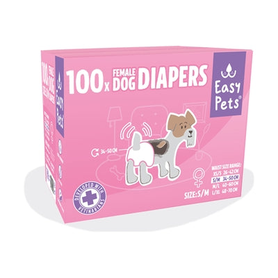 Easypets Hondenluiers Teef Xs/S 30 St