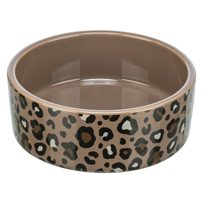 Trixie Voerbak / Drinkbak Leo Kat Keramiek Panterprint Assorti