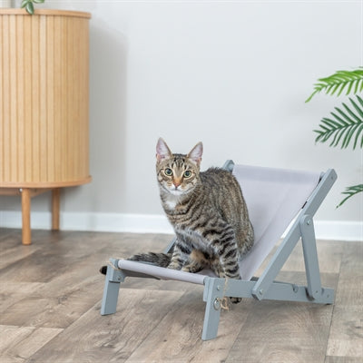 Trixie Strandstoel Hout Grijs 51X33X37 Cm