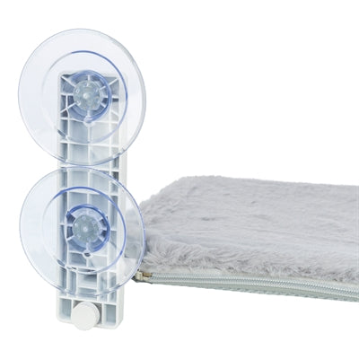 Trixie Hangmat Voor Aan Raam Opvouwbaar Pluche / Mesh Wit / Grijs 58X34 Cm
