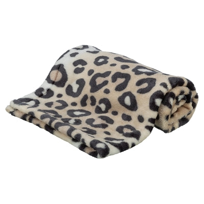 Trixie Hondendeken Leo Softpluche Panterprint Creme 100X70 Cm