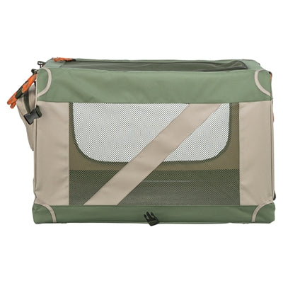 Trixie Kennel Comfy Bench Stof / Reismand Olijfgroen / Beige 47,5X70X44,5 Cm