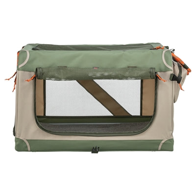 Trixie Kennel Comfy Bench Stof / Reismand Olijfgroen / Beige 47,5X70X44,5 Cm