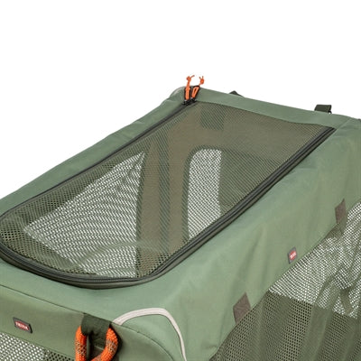 Trixie Kennel Comfy Bench Stof / Reismand Olijfgroen / Beige 47,5X70X44,5 Cm