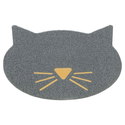 Trixie Kattenbakmat Kattenkop Pvc Lichtgrijs 42X40 Cm