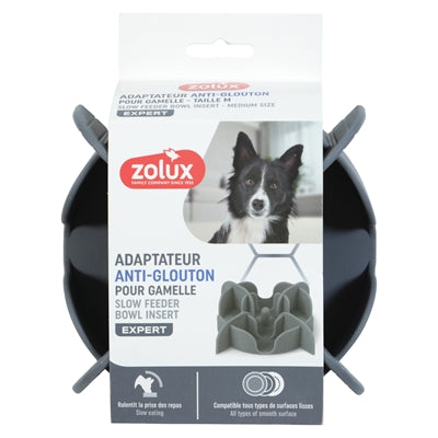 Zolux Slowfeeder / Inzet Stuk Voor Voerbak Silicone Grijs 17,5X17,5X4,5 Cm